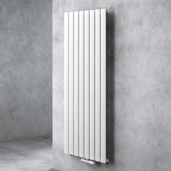 Doporro Radiatore Verticale da Bagno 160x61cm, Radiatore a Pannello Termoarredo da Parete e Pavimento in Acciaio, Bianco