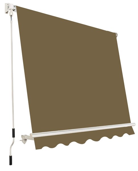 Tenda da Sole a Caduta con Bracci 245x245 cm Marrone