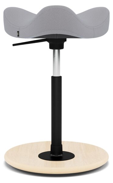 Sgabello regolabile in altezza, struttura in legno, imbottitura in schiuma a freddo, movimento a 360°