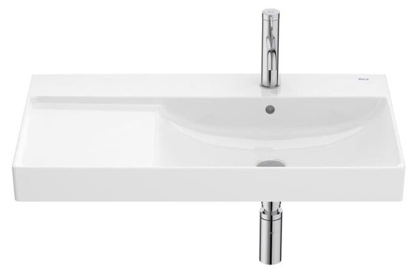 Lavabo da bagno Roca Ona, dimensioni 80 x 46 cm, asimmetrico con lavabo posizionato a destra