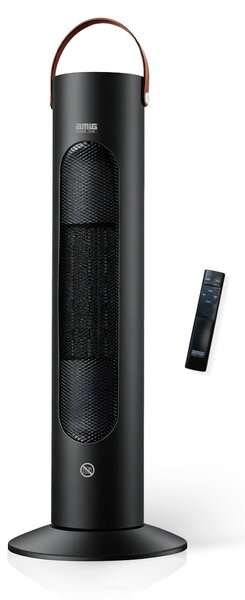 Stufa a torre in Vetroceramica, 2000 W, con oscillazione, colore nero