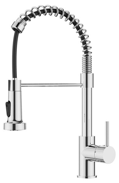 Rubinetto da cucina, miscelatore per cucina - Bocca estraibile - Cromo - Rotazione a 360°
