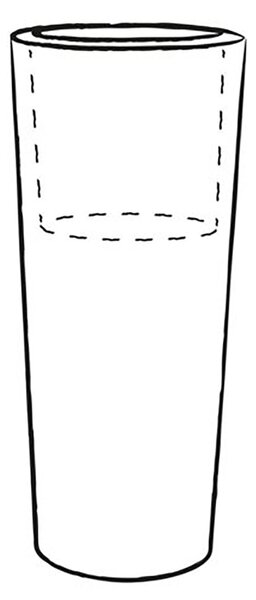 Vaso Ø55x145 cm in Polietilene Schio Cono 145 Bronzo