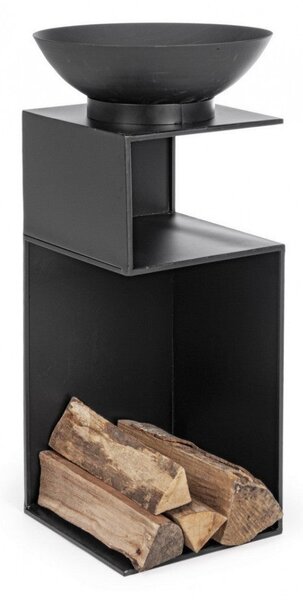 Braciere con Portalegna Efesto J19 38x38 in Acciaio