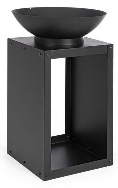 Braciere con Portalegna Efesto 50x50 in Acciaio