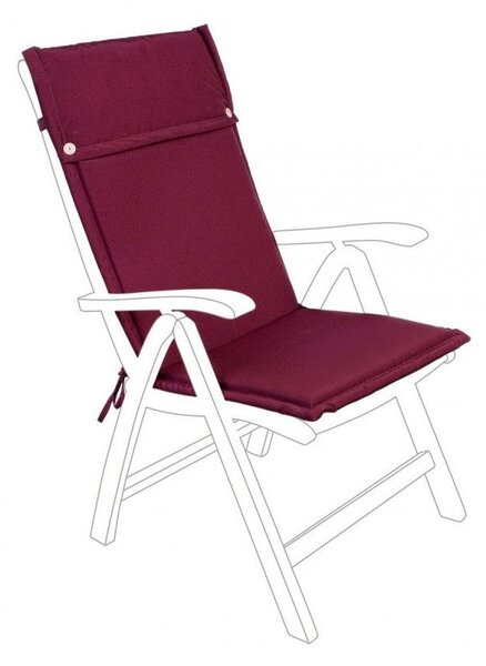 Cuscino Poly180 Bordeaux Schienale Alto in Tessuto per Esterno