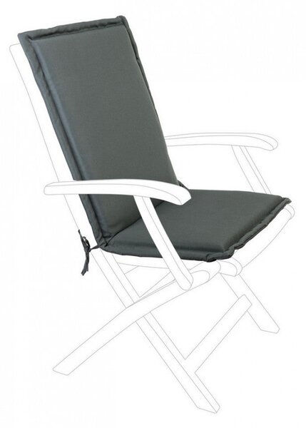 Cuscino Poly180 Antracite Schienale Medio in Tessuto per Esterno