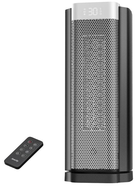 Stufa elettrica a ventola da 1800 W con tecnologia PTC, silenziosa, con telecomando e oscillazione a 70°