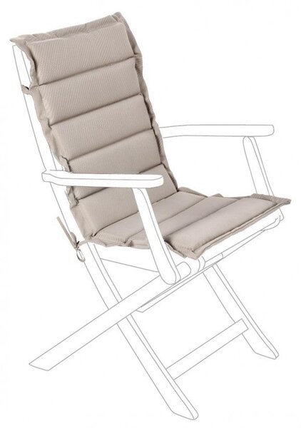 Cuscino Trapuntato Poly230 Beige Schienale Medio in Tessuto per Esterno
