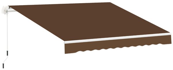 Tenda da Sole Avvolgibile a Parete 395x245 cm in Metallo e Poliestere Rosso ruggine