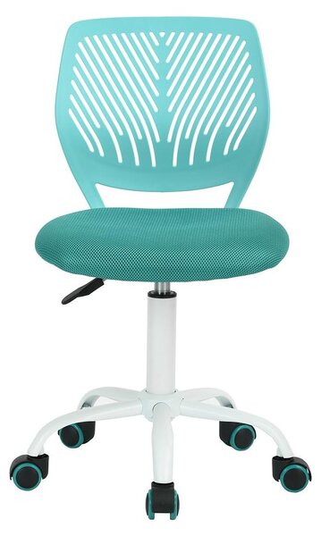Sedia da ufficio ergonomica, regolabile in altezza, girevole, color turchese