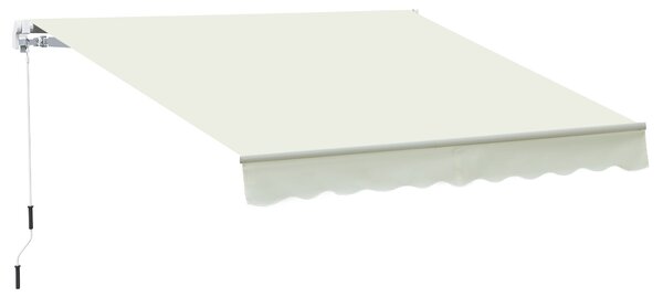 Tenda da Sole Avvolgibile a Parete 295x245 cm in Alluminio e Poliestere Bianco
