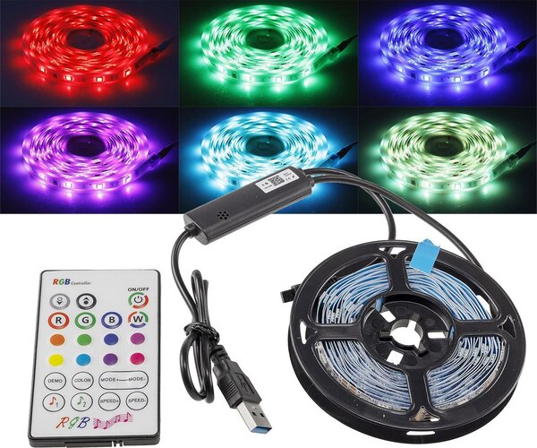 Set di strisce LED RGB da 3,5 m + MiniController cambio colore IR-FB