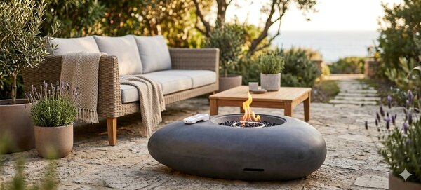 Braciere a Gas Gpl da Esterno 115x84x36 cm 14kW Atena