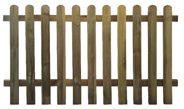 Steccato Recinzione da Giardino con Tavoletta 180x100 cm in Legno