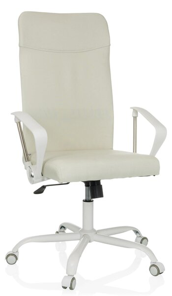Sedia da ufficio con schienale alto, meccanismo basculante e colore beige