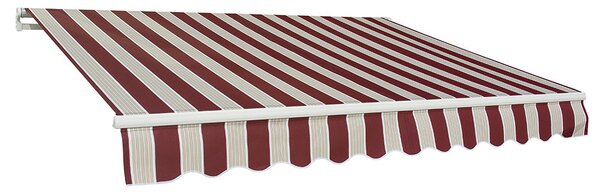Tenda da Sole Barra Quadra 200x250 cm Tessuto in Poliestere Riga Bordeaux