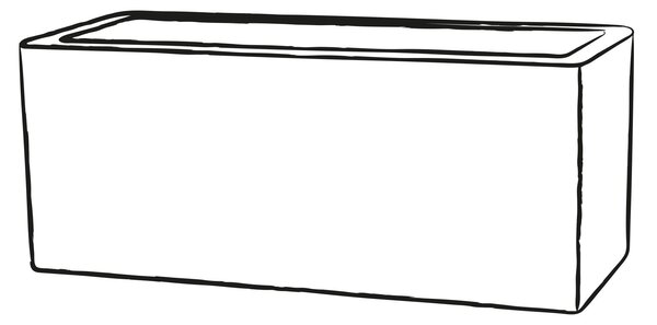 Vaso 60x25x25cm in Resina Tulli Schio Cassa Essential 60 Antracite