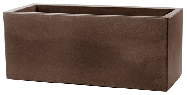 Vaso 60x25x25cm in Resina Tulli Schio Cassa Essential 60 Bronzo