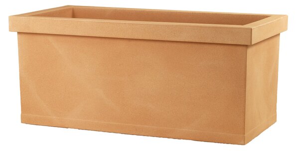 Vaso 80x40x35cm in Resina Tulli Cassetta Liscia Classic 80 Anticato