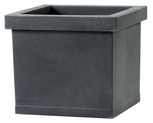 Vaso 40x40x35cm in Resina Tulli Quadro Liscio Classic 40 Antracite
