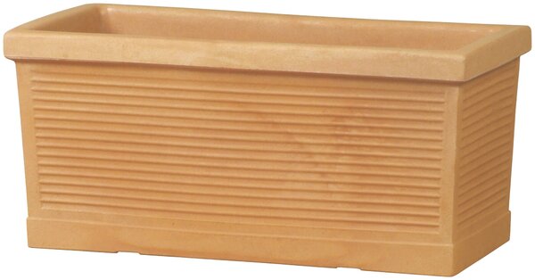Vaso 59x27x27,6cm in Resina Tulli Cassetta Millerighe Classic 60 Anticato