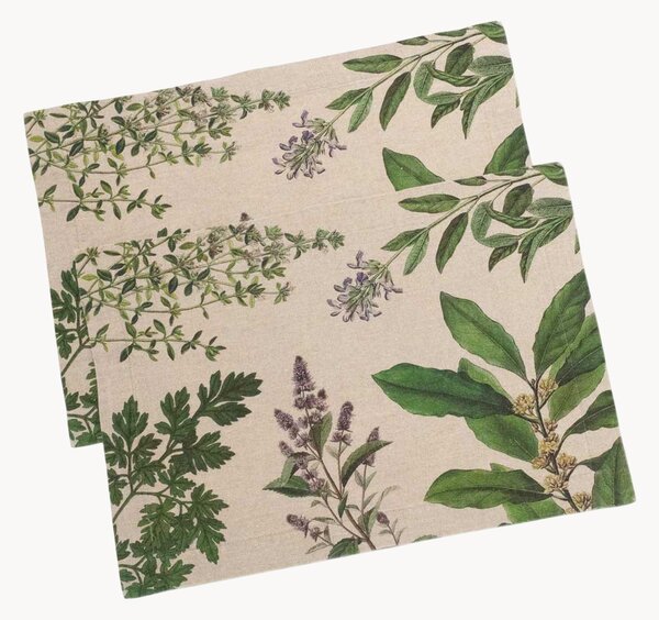 Set di 2 tovagliette americane in lino Fine Herbs