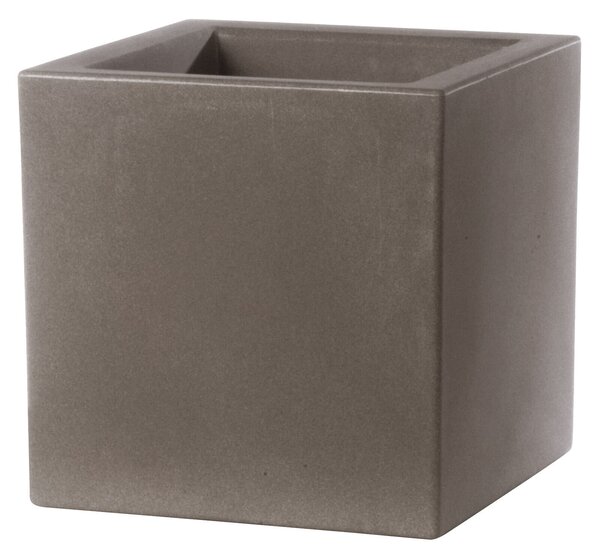 Vaso 30x30x30cm in Resina Tulli Schio Cubo Essential 30 Cappuccino