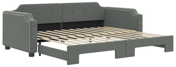 VidaXL Divano letto estraibile Grigio scuro 100x200 cm Tessuto