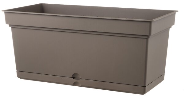 Vaso 78x38x38 cm in Polipropilene con Riserva d'Acqua e Sottovaso Tulli Aqua Elements 78 Bruno