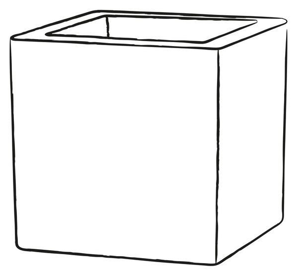 Vaso 30x30x30cm in Resina Tulli Schio Cubo Essential 30 Bronzo