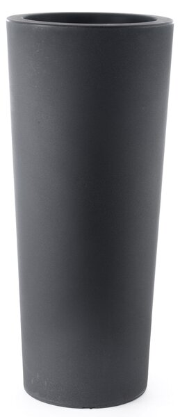 Vaso Ø30x68 cm in Polietilene Tulli Schio Cono Essential 70 Antracite