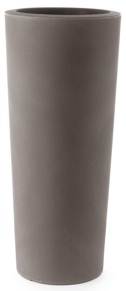 Vaso Ø30x68 cm in Polietilene Tulli Schio Cono Essential 70 Cappuccino