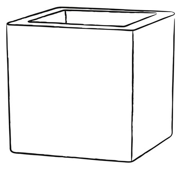 Vaso 50x50x50 cm in Polietilene Schio Cubo 50 Granite