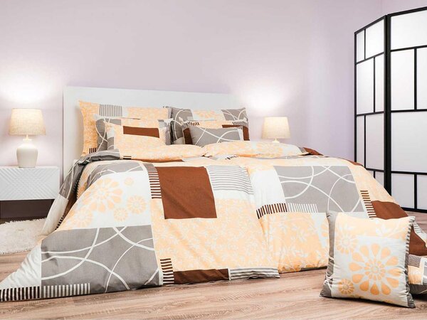 Set di lenzuola in cotone Bluemoon, color nocciola, dimensioni 140x200 cm e 70x90 cm