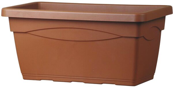 Vaso 60x32x27,5 cm in Polipropilene Cassettone 60 Terracotta