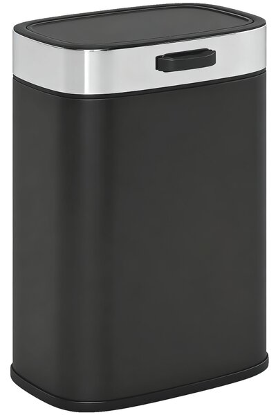 HOMCOM Cestino, Cestino da cucina in acciaio con coperchio che rimane aperto, secchio interno removibile, 21,5x19,5x30 cm, Nero | Aosom Italy