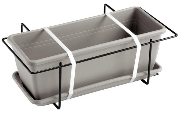 Vaso 40x17x14,5 cm in Polipropilene con Supporto Kit Cassetta Mare 40 Bruno