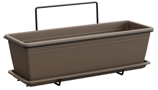 Vaso 50x17x14,5 cm in Polipropilene con Supporto Kit Wall Cassetta Mare 50 Bruno