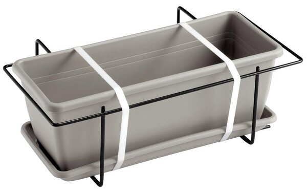 Vaso 60x17x14,5 cm in Polipropilene con Supporto Kit Cassetta Mare 60 Bruno