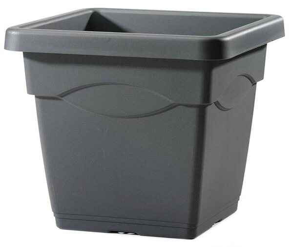 Vaso 38x38x33,5 cm in Polipropilene Quadro 38 Antracite