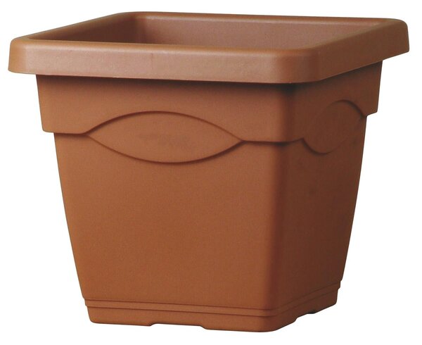 Vaso 32x32x27,8 cm in Polipropilene Quadro 32 Terracotta