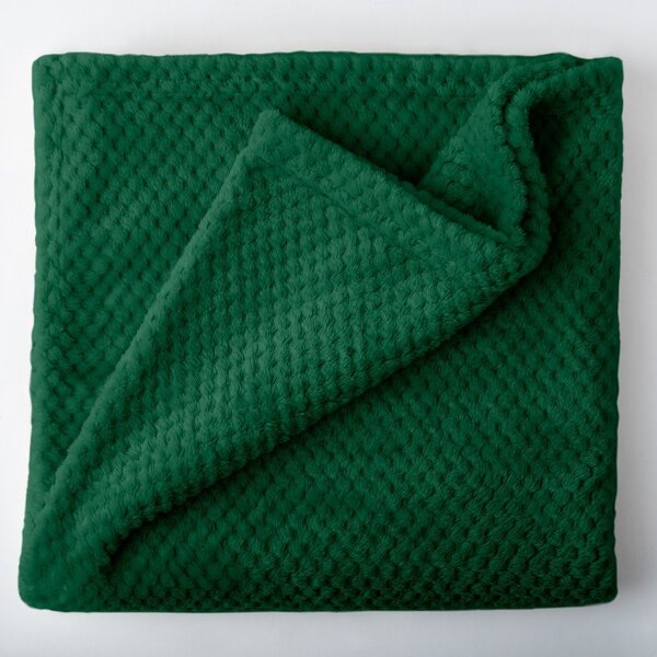 Coperta in microfibra verde scuro, 150 x 200 cm Henry - DecoKing