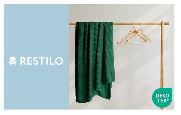 Coperta in microfibra verde scuro, 150 x 200 cm Henry - DecoKing