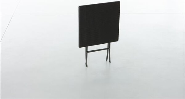 Tavolino da Giardino in Ferro Taddei Plastik 60 Rattan Grigio