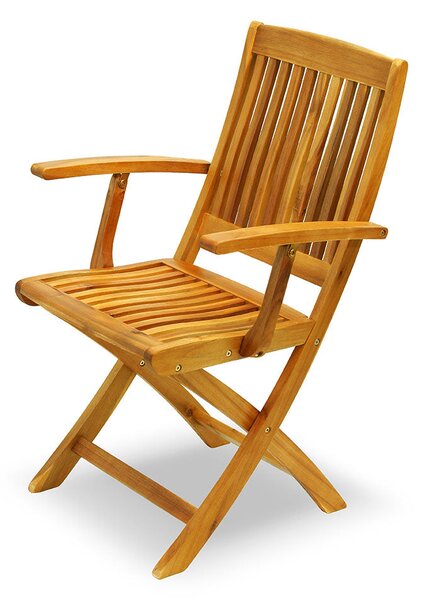Poltrona da Giardino Pieghevole in Legno Acacia Taddei Tanai