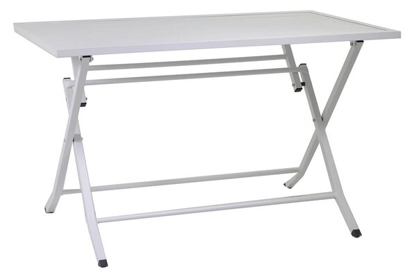 Tavolo Rettangolare Pieghevole da Giardino in Alluminio 120x70xH71cm