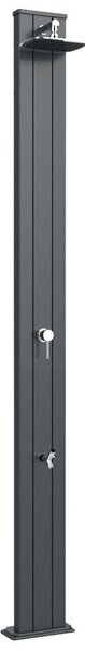 Doccia Solare da Esterno Giardino 30L Miscelatore e Lavapiedi Arkema Spring S Grigio Antracite