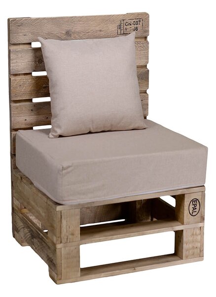 Sedia da Giardino in Legno con Cuscino 60x54xh90cm Banloc