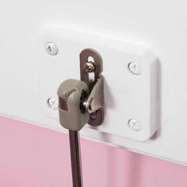 HOMCOM Baule per giocattoli bambino panca contenitore con coperchio ribaltabile e cerniere di sicurezza 60 x 30 x 50 cm rosa | Aosom Italy